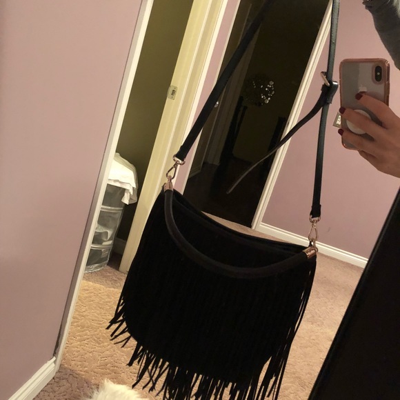 Express Handbags - Express fringe faux suede handbag. Never worn
